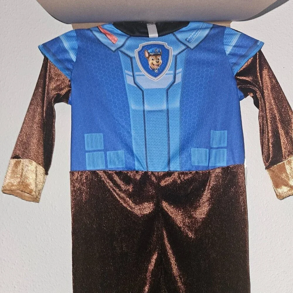 NWT Paw Patrol Chase Halloween Costume Boys Toddler 2T Disguise Brown Blue